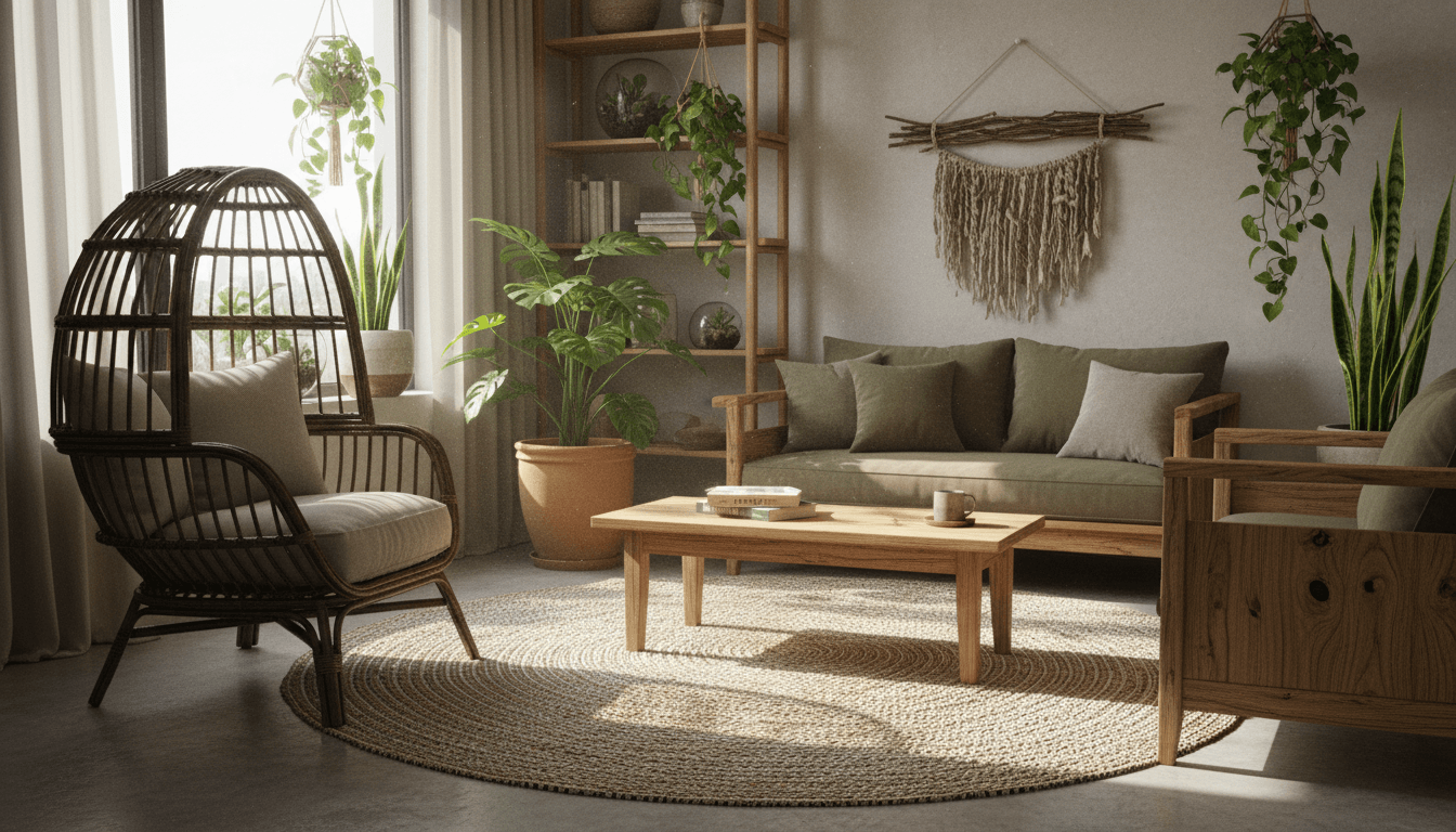 Xu Hướng 3: Vật Liệu Bền Vững & Gần Gũi Thiên Nhiên - 